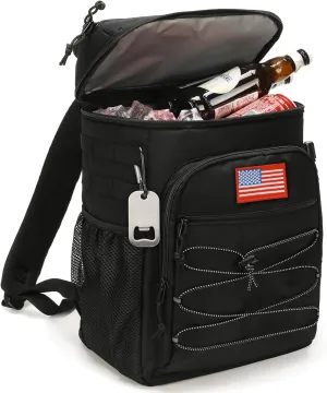 Tactical Backpack Cooler, 25L Cooler Backpack Insulated Leak-Proof, Heavy Duty Large Lunch Backpack, Waterproof Ice Chest Backpack for Men Women Adults Work Daytrip Camping Beach Hiking Accessories