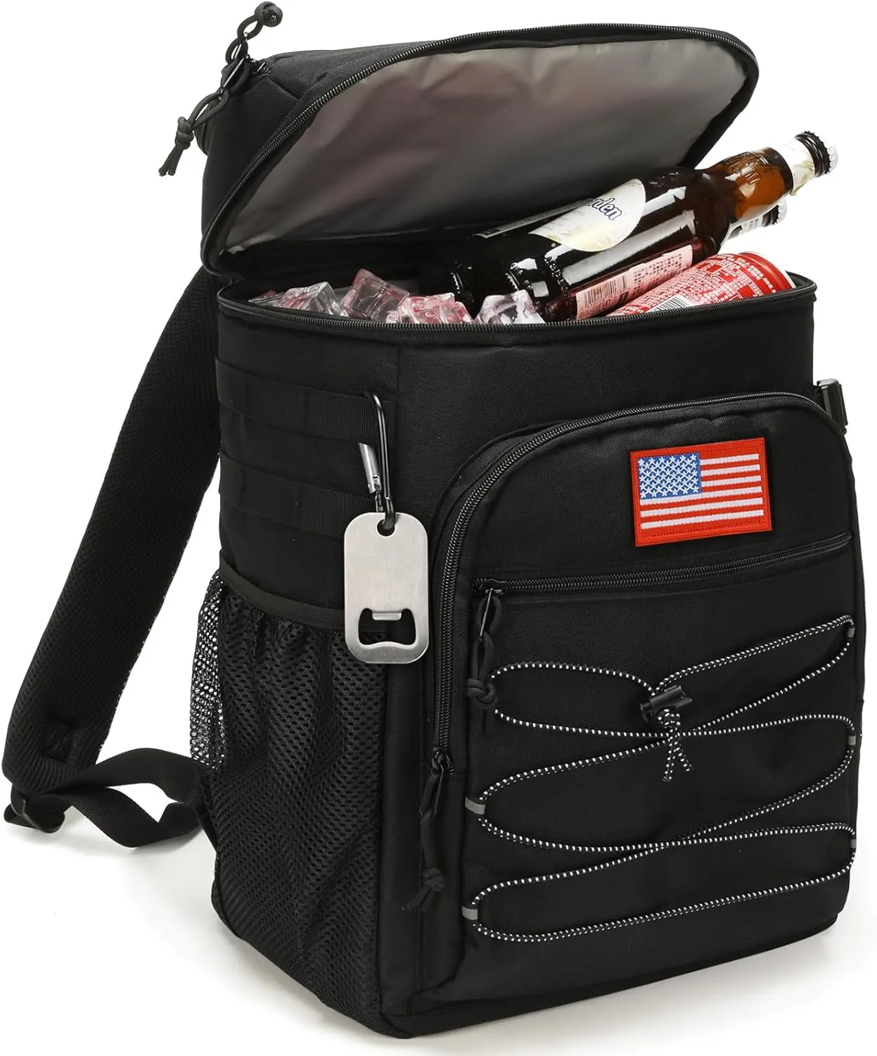 Tactical Backpack Cooler, 25L Cooler Backpack Insulated Leak-Proof, Heavy Duty Large Lunch Backpack, Waterproof Ice Chest Backpack for Men Women Adults Work Daytrip Camping Beach Hiking Accessories