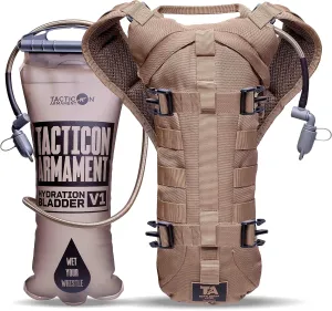 TACTICON Hydropack Elite | Tactical Bare Body Hydration Pack | Combat Veteran Owned Company | All Day Water Source | Hiking & Outdoor Bag | 3L Pocket