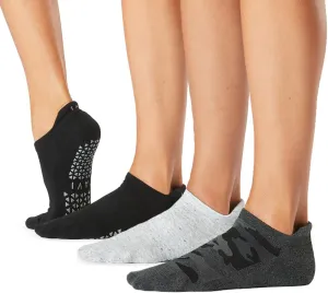 TAVI Women’s Savvy Grip Socks, Multi-Pack - Pilates Socks with Grips for Women, Slipper Socks for Pilates, Yoga, and Ballet