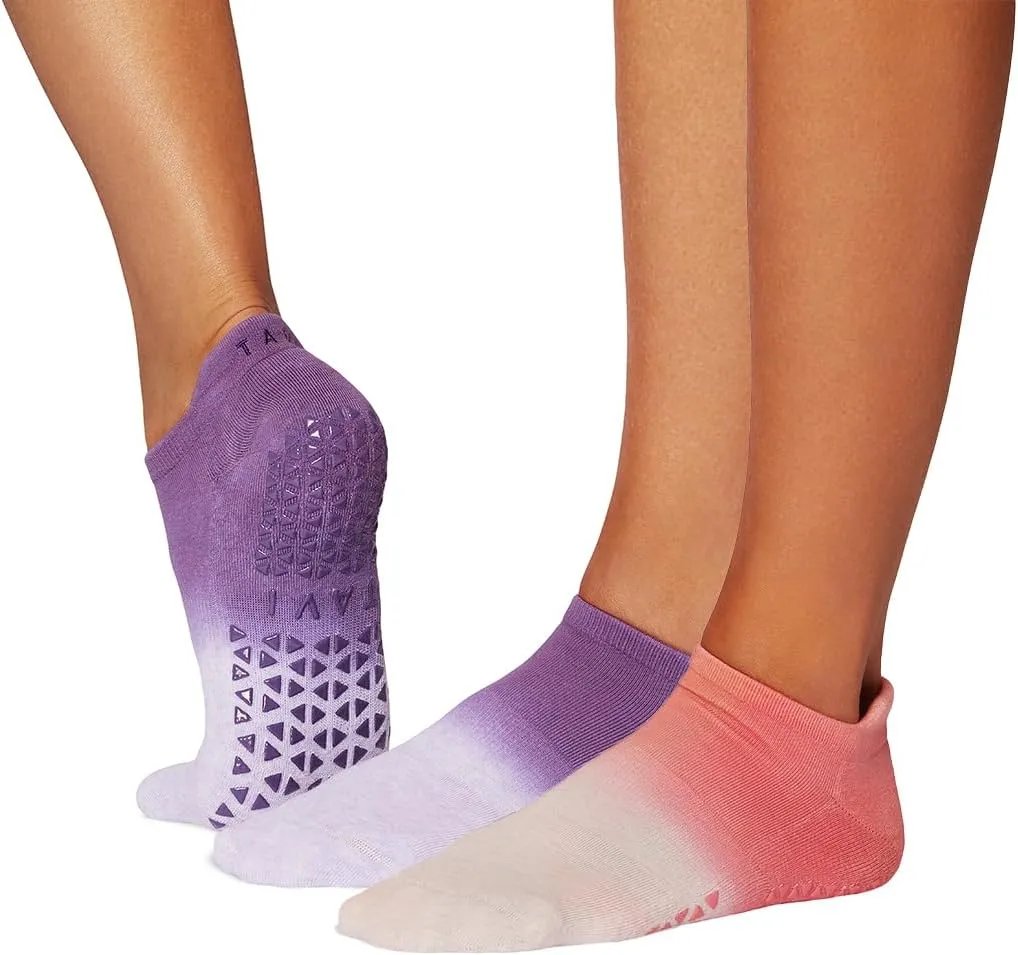 TAVI Women’s Savvy Grip Socks, Multi-Pack - Pilates Socks with Grips for Women, Slipper Socks for Pilates, Yoga, and Ballet