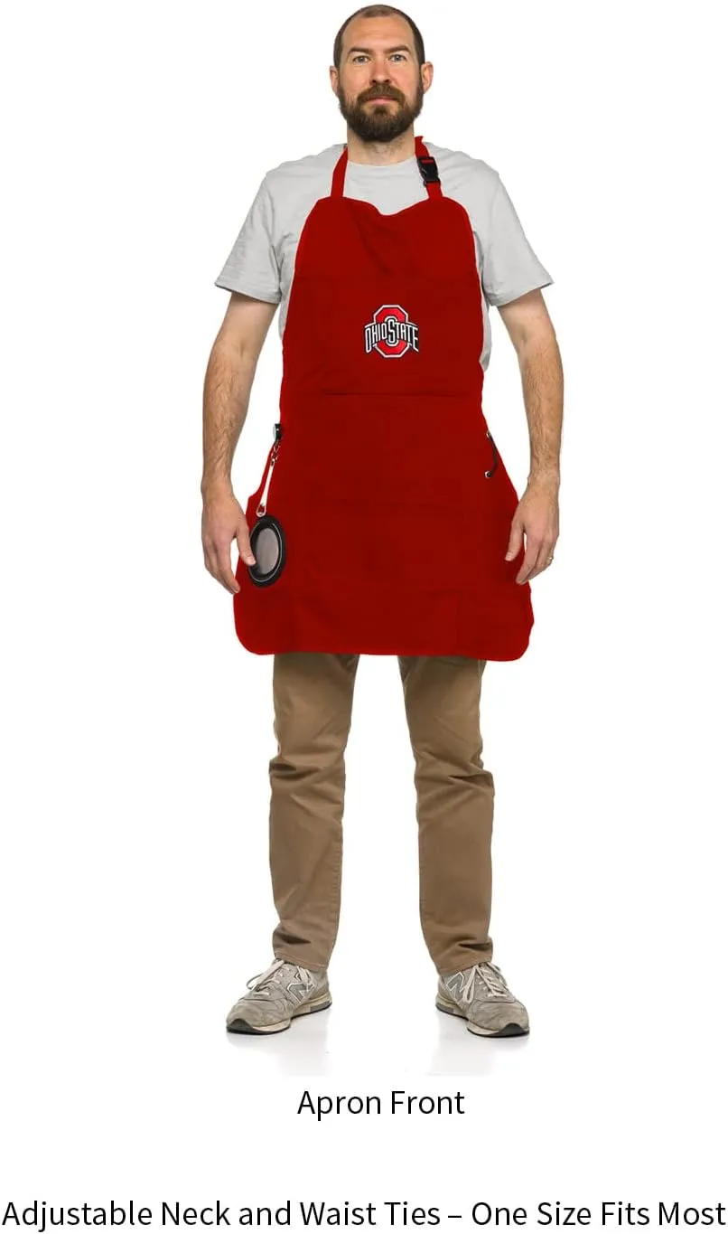 Team Sports America University of Michigan Grilling Apron | Bottle Opener and Insulated Beverage Holder | Adjustable Straps