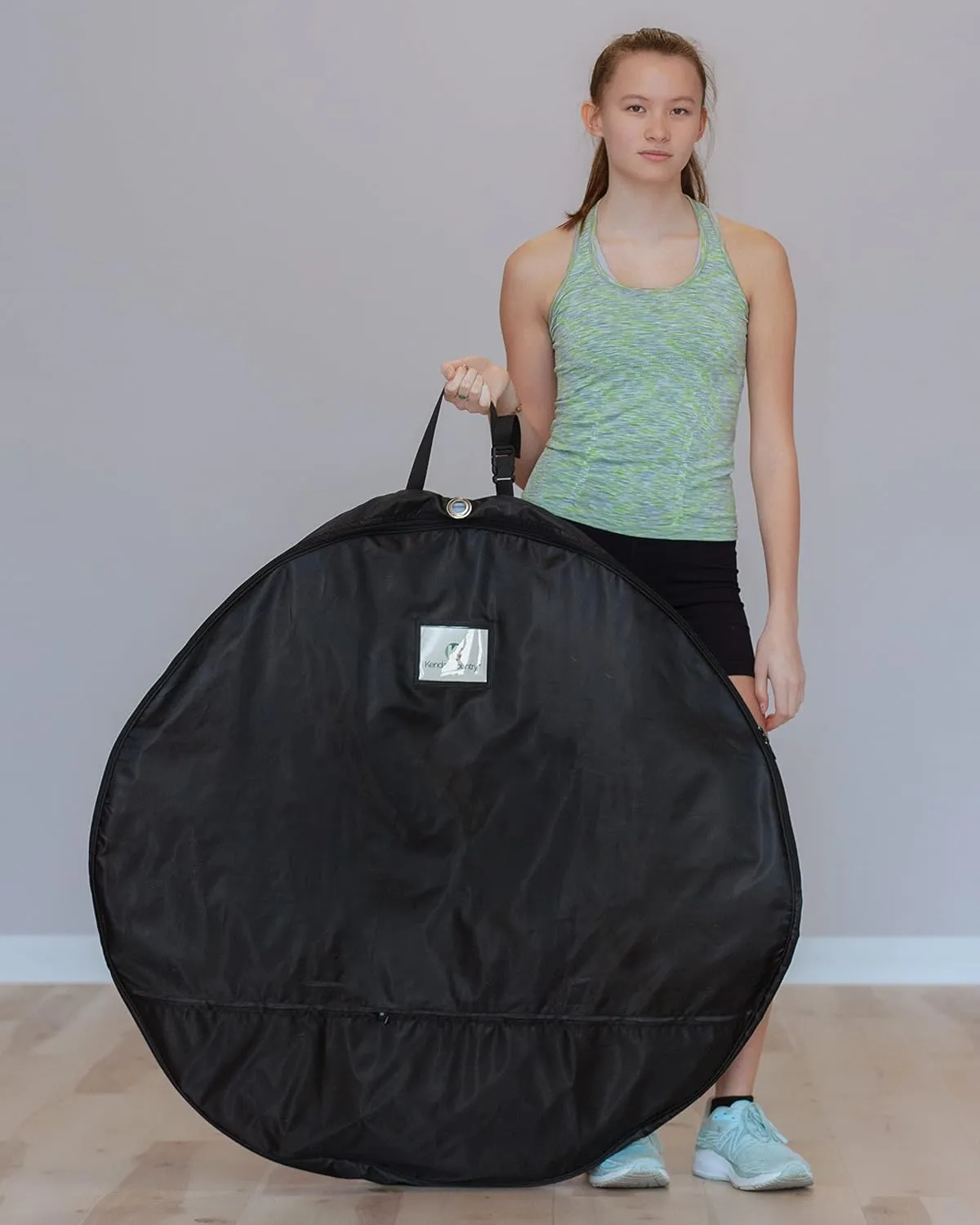 Teen Girl & Adult Tutu Garment Bag - 40 inch Pancake Tutu Bag, Dance Bag, Inner Straps, 3 in Gusset, Pockets, for Costume Skirt Travel, Storage, Ballerinas, Competitive Dancers, Raven Black