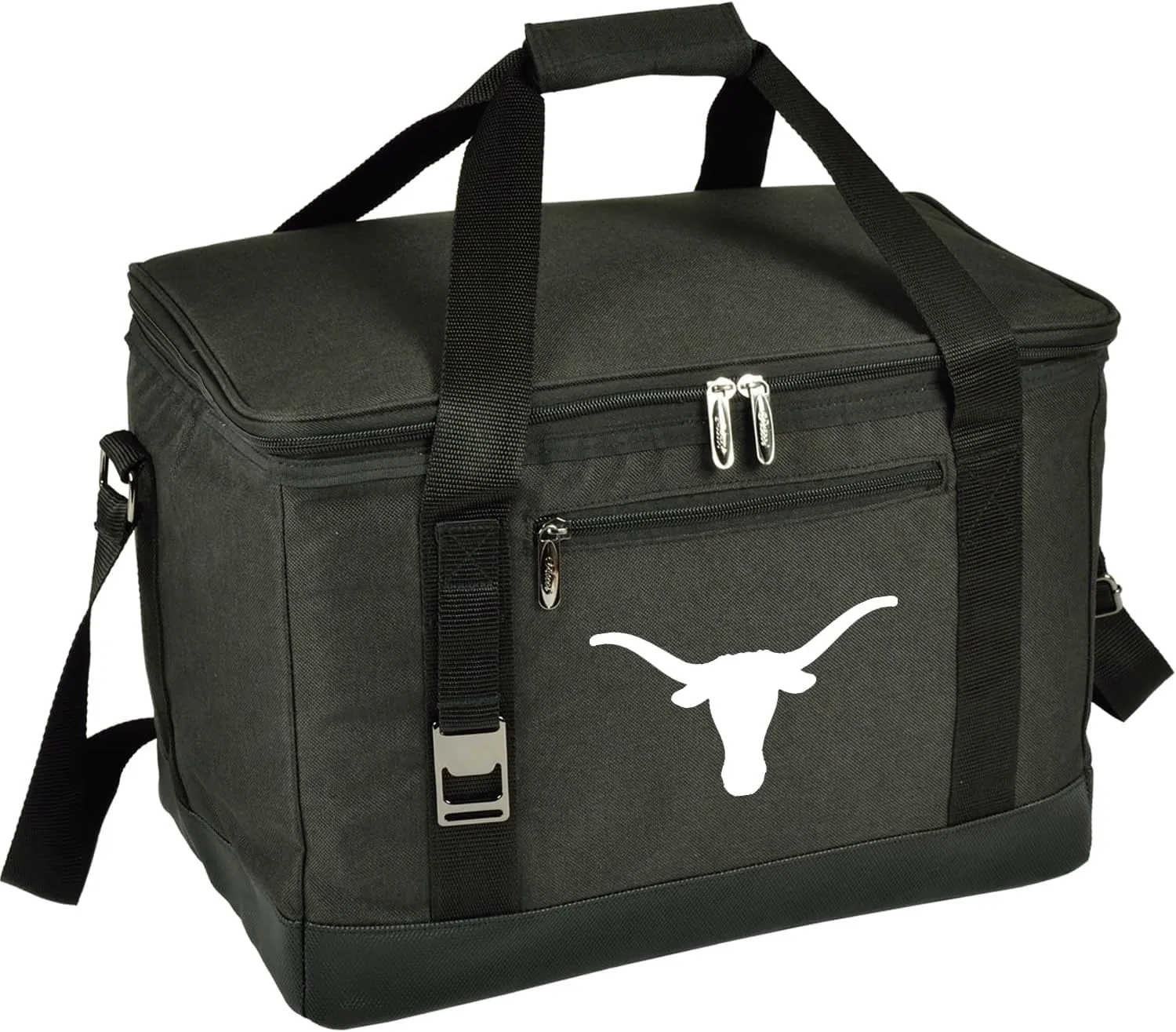 Texas University at Austin Licensed Longhorns Folding Insulated Leakproof Cooler for Lunch Picnic Camping Beach Park Day Trips - 46 Can Capacity Designed & Quality Approved in USA