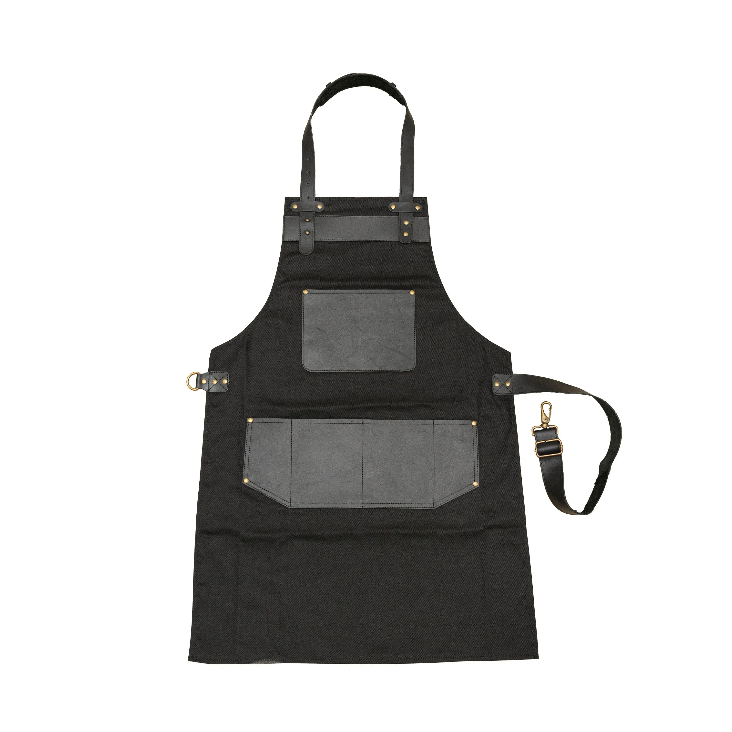 The Rutland Leather Brown Canvas Apron