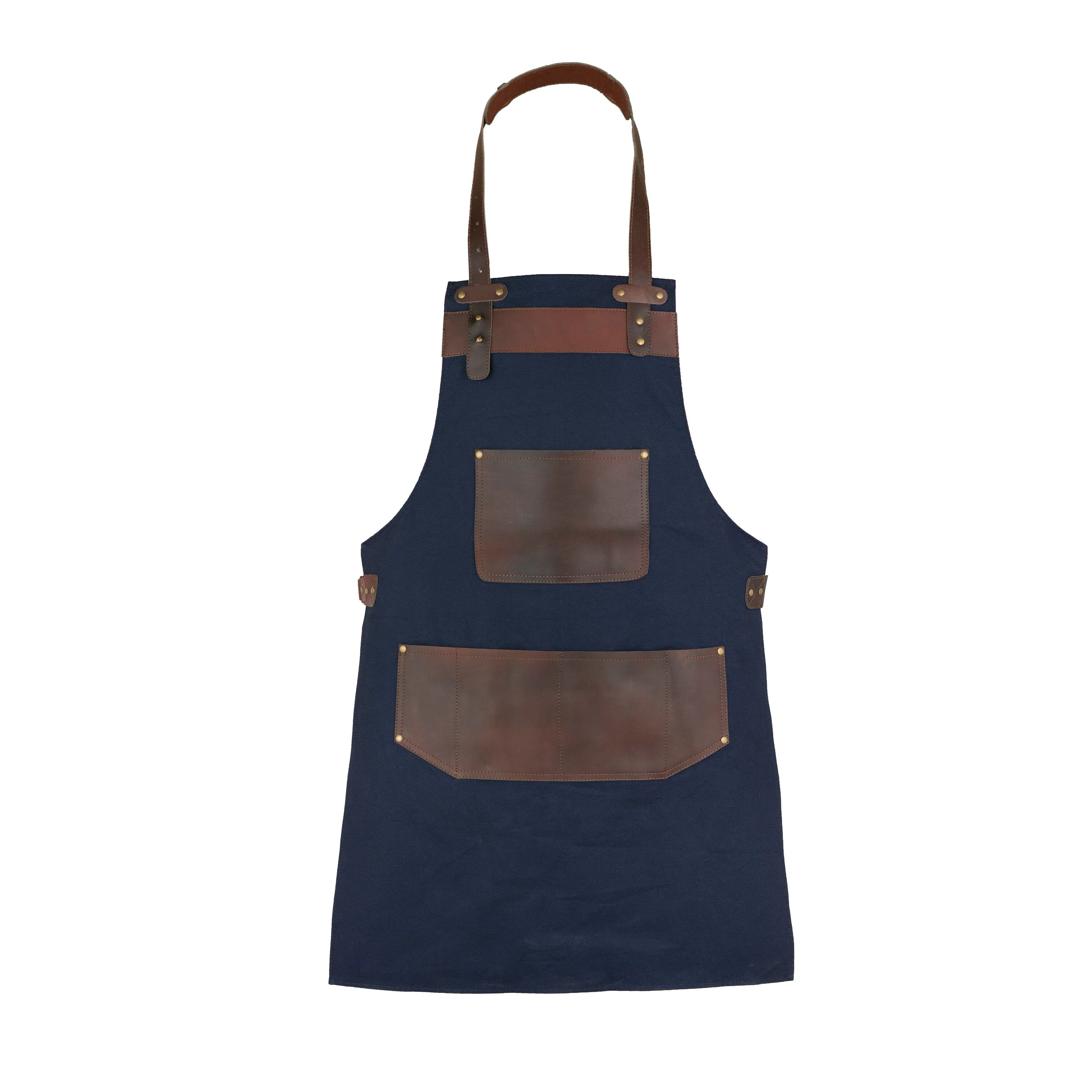 The Rutland Leather Brown Canvas Apron