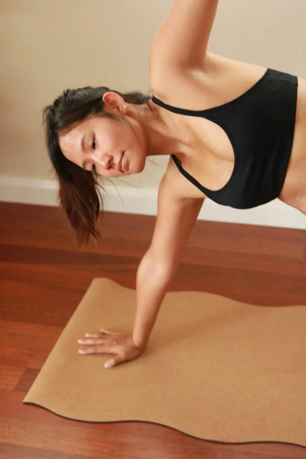The Wavy Cork Yoga Mat | Plain Solid Tone | 5mm