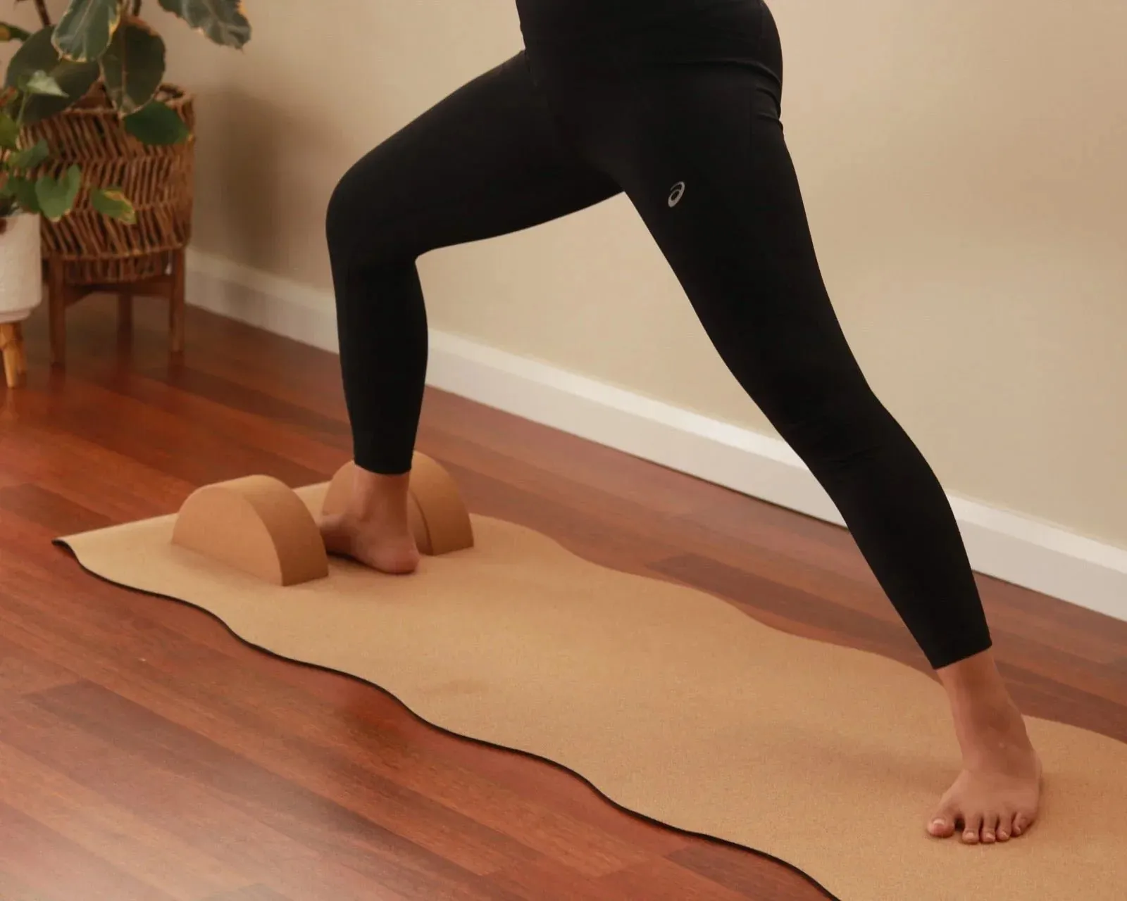 The Wavy Cork Yoga Mat | Plain Solid Tone | 5mm