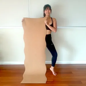 The Wavy Cork Yoga Mat | Plain Solid Tone | 5mm