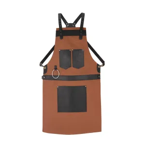 The West Midlands Brown Canvas Crossbody BBQ Apron