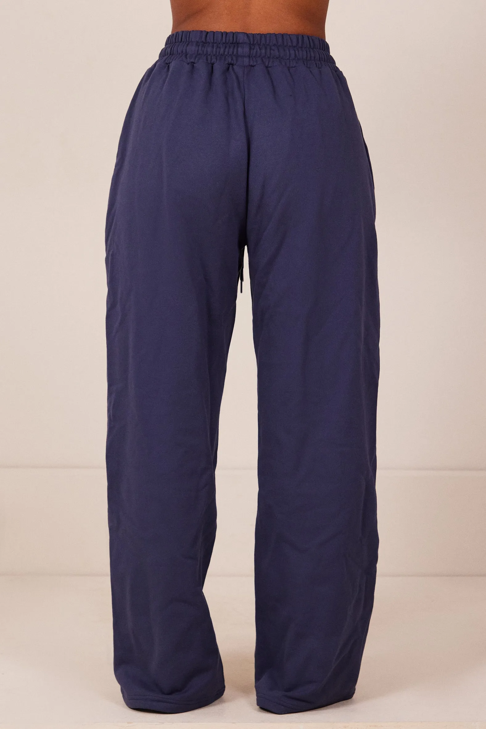 The Wide Leg Joggers in Navy