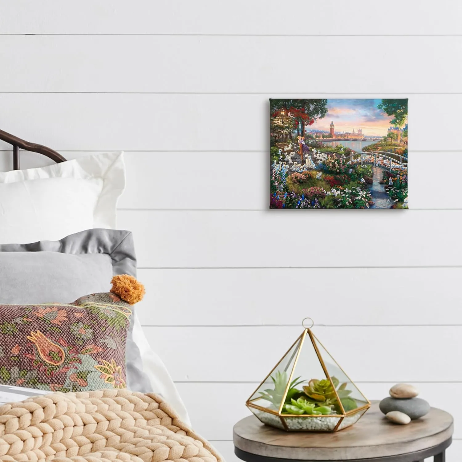 Thomas Kinkade Disney 101 Dalmatians 8" x 10" Gallery Wrapped Canvas Art | Room Wall Art | Certificate of Authenticity Included