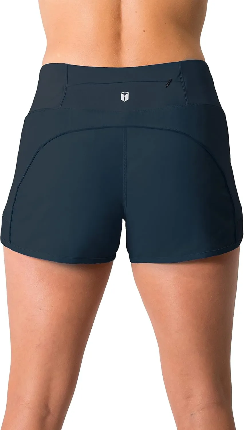 Tough Mode Womens 3" Lightweight Running WOD Volleyball Shorts Workout Mesh Liner Zip Pocket