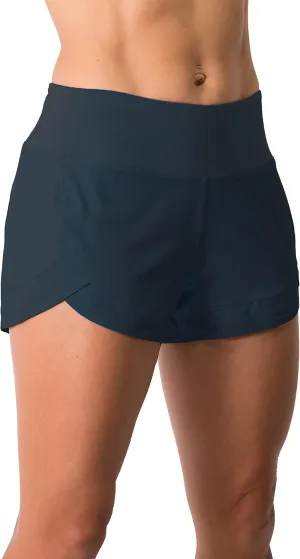Tough Mode Womens 3" Lightweight Running WOD Volleyball Shorts Workout Mesh Liner Zip Pocket