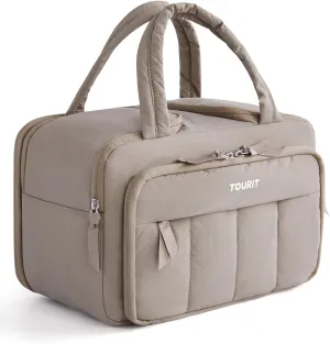 TOURIT Lunch Box for Women Double-Sided Compartment Large Lunch Bag Insulated Multi-Pockets Puffy Tote Bag with Ice Pack for Work, Office, Outdoors