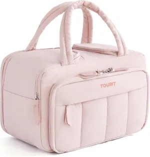 TOURIT Lunch Box for Women Double-Sided Compartment Large Lunch Bag Insulated Multi-Pockets Puffy Tote Bag with Ice Pack for Work, Office, Outdoors