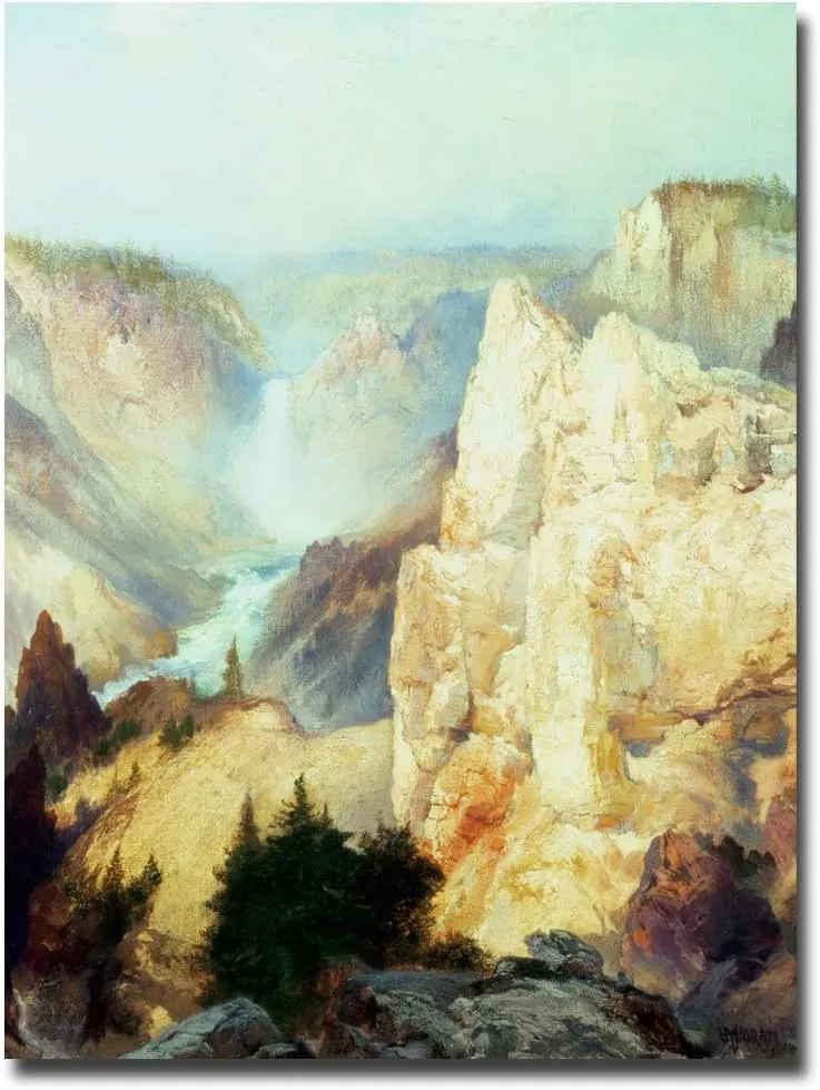 Trademark ART Thomas Moran Grand Canyon of Yellowstone Canvas Art, 18 by 24-Inch