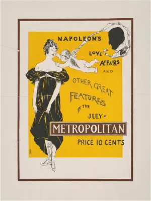 Trademark Fine Art Canvas Wall Art - Edward Penfield 'Napoleaons Love Affair' Wall Art for Living Room, Bedroom, or Office Décor