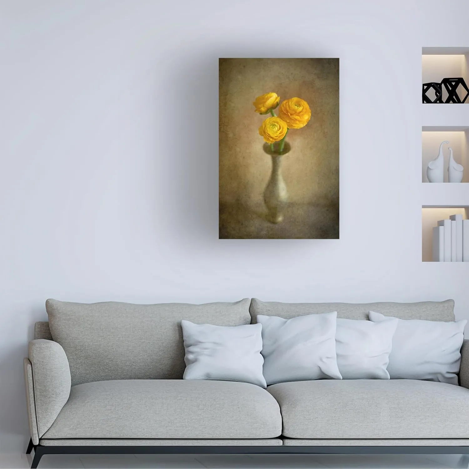 Trademark Fine Art Canvas Wall Art - Igor Tokarev 'Yellow Buttercups' Wall Art for Living Room, Bedroom, or Office Décor