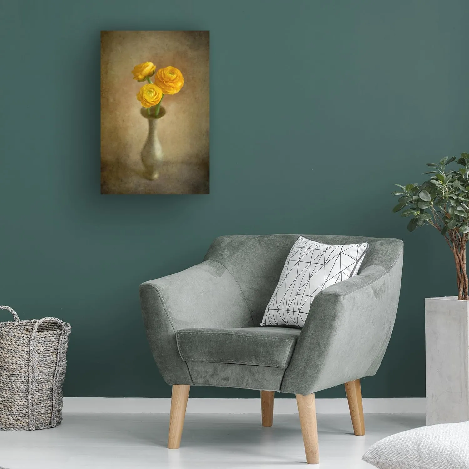 Trademark Fine Art Canvas Wall Art - Igor Tokarev 'Yellow Buttercups' Wall Art for Living Room, Bedroom, or Office Décor