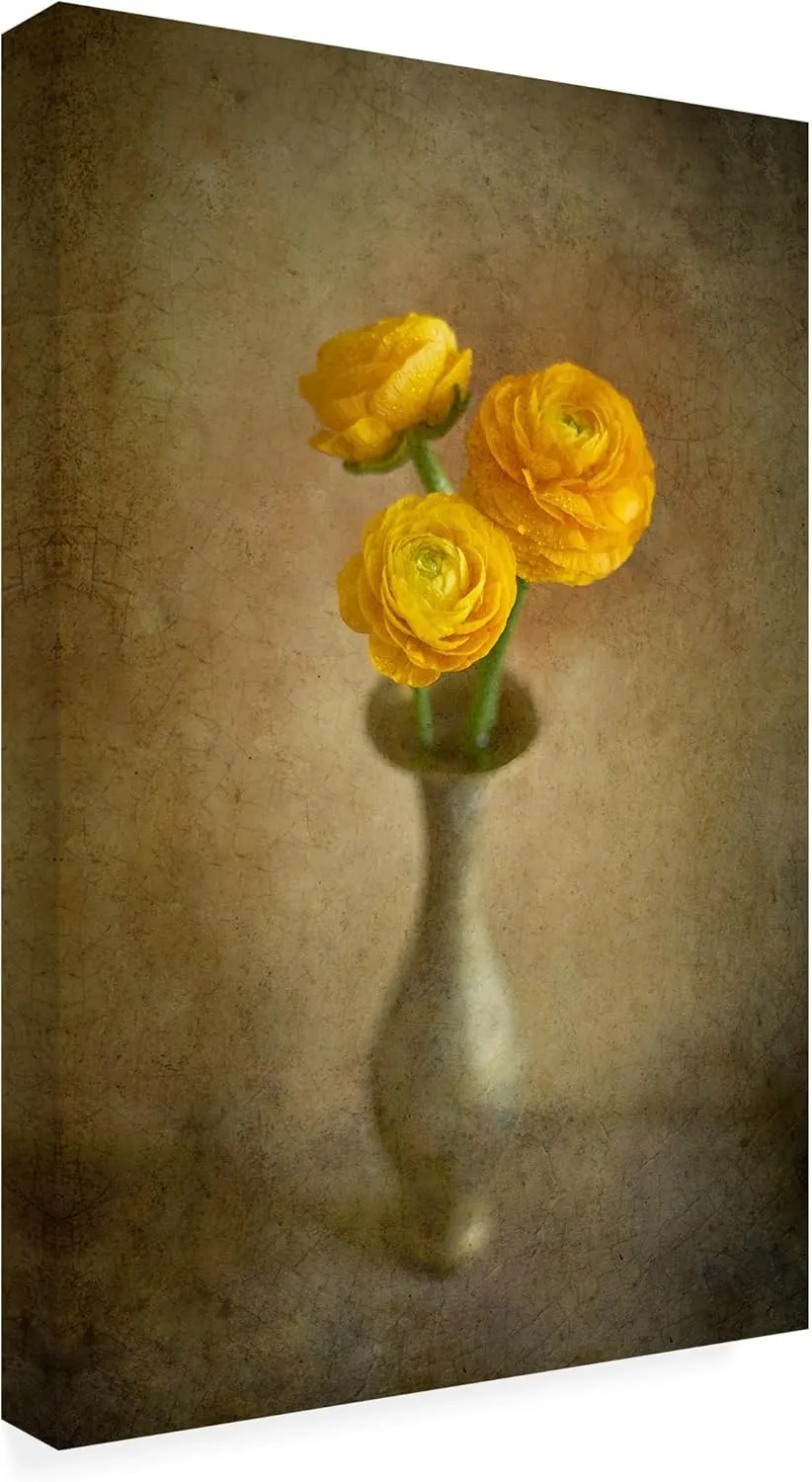Trademark Fine Art Canvas Wall Art - Igor Tokarev 'Yellow Buttercups' Wall Art for Living Room, Bedroom, or Office Décor