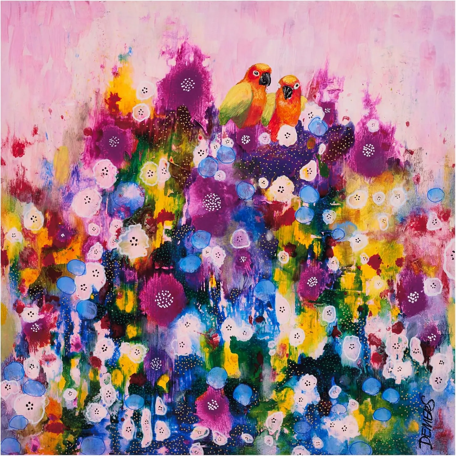 Trademark Fine Art Canvas Wall Art - Sylvie Demers 'Sous Les Tropiques' Wall Art for Living Room, Bedroom, or Office Décor