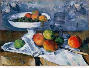 Trademark Fine Art Still Life with Fruit Dish by Paul Cezanne, 24 x 32 in, Multicolor