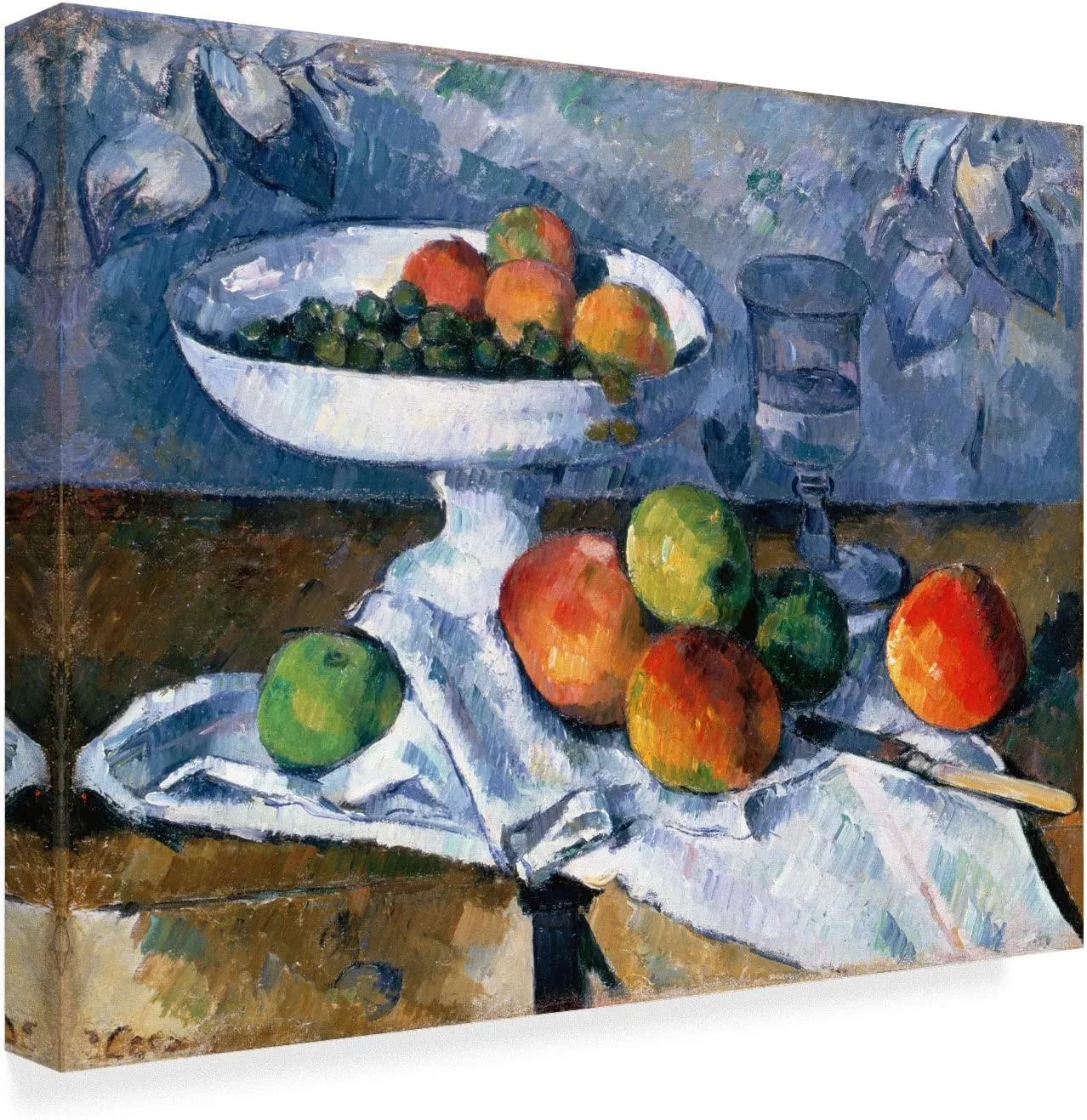 Trademark Fine Art Still Life with Fruit Dish by Paul Cezanne, 24 x 32 in, Multicolor