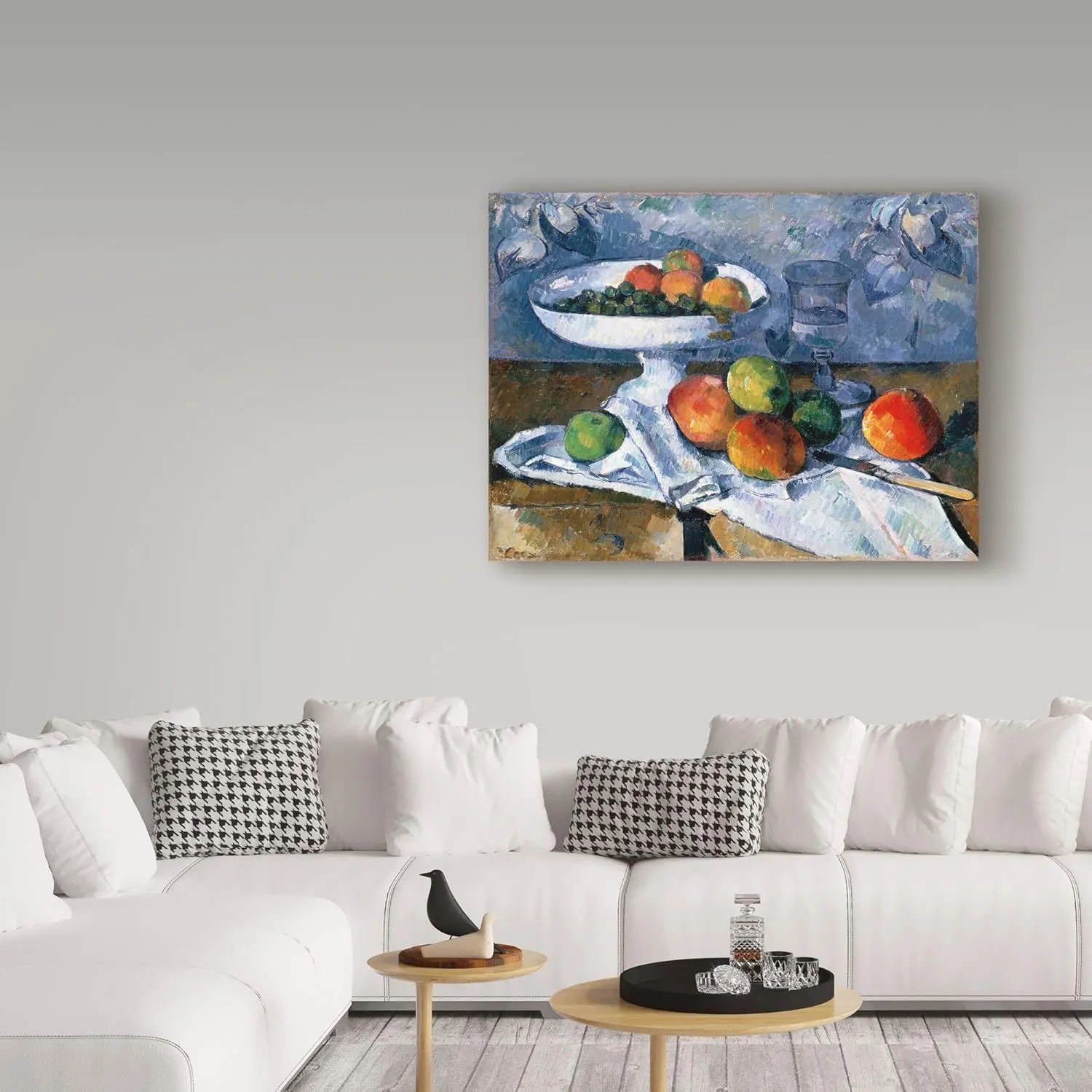 Trademark Fine Art Still Life with Fruit Dish by Paul Cezanne, 24 x 32 in, Multicolor