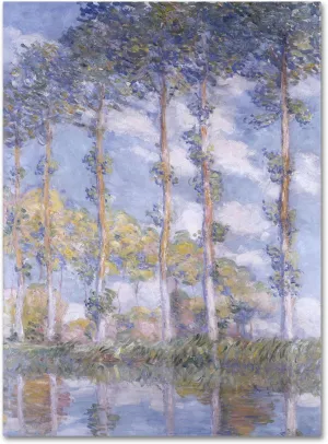 Trademark Fine Art The Poplars by Claude Monet Canvas Wall Artwork, 14 by 24-Inch