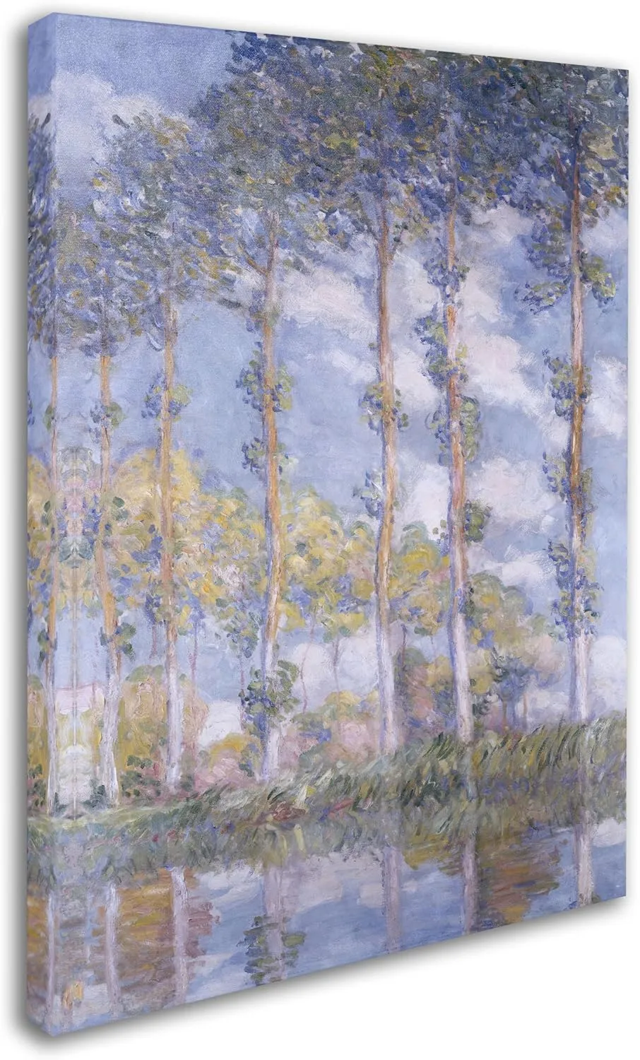 Trademark Fine Art The Poplars by Claude Monet Canvas Wall Artwork, 14 by 24-Inch