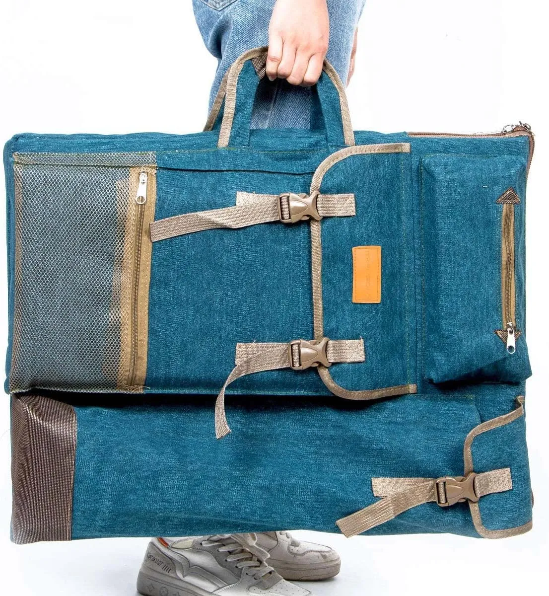 TRANSON Art Portfolio Case Artist Backpack Canvas Bag Large 26” x 19.5”