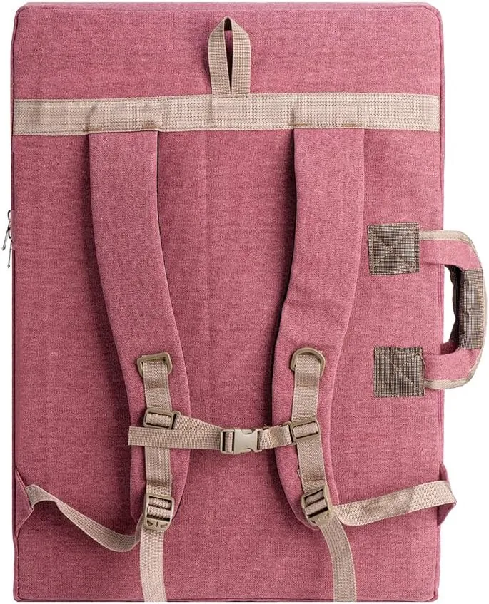 TRANSON Art Portfolio Case Artist Backpack Canvas Bag Large 26” x 19.5”