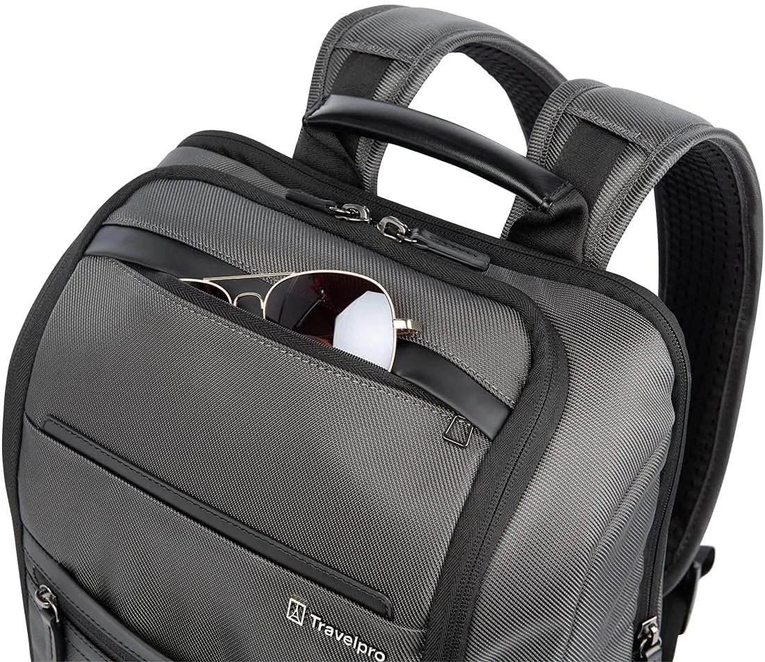 Travelpro Crew Executive Choice 3 Slim Backpack fits up to 15.6 Laptops and Tablets, Men and Women, Water-Resistant, Titanium Grey