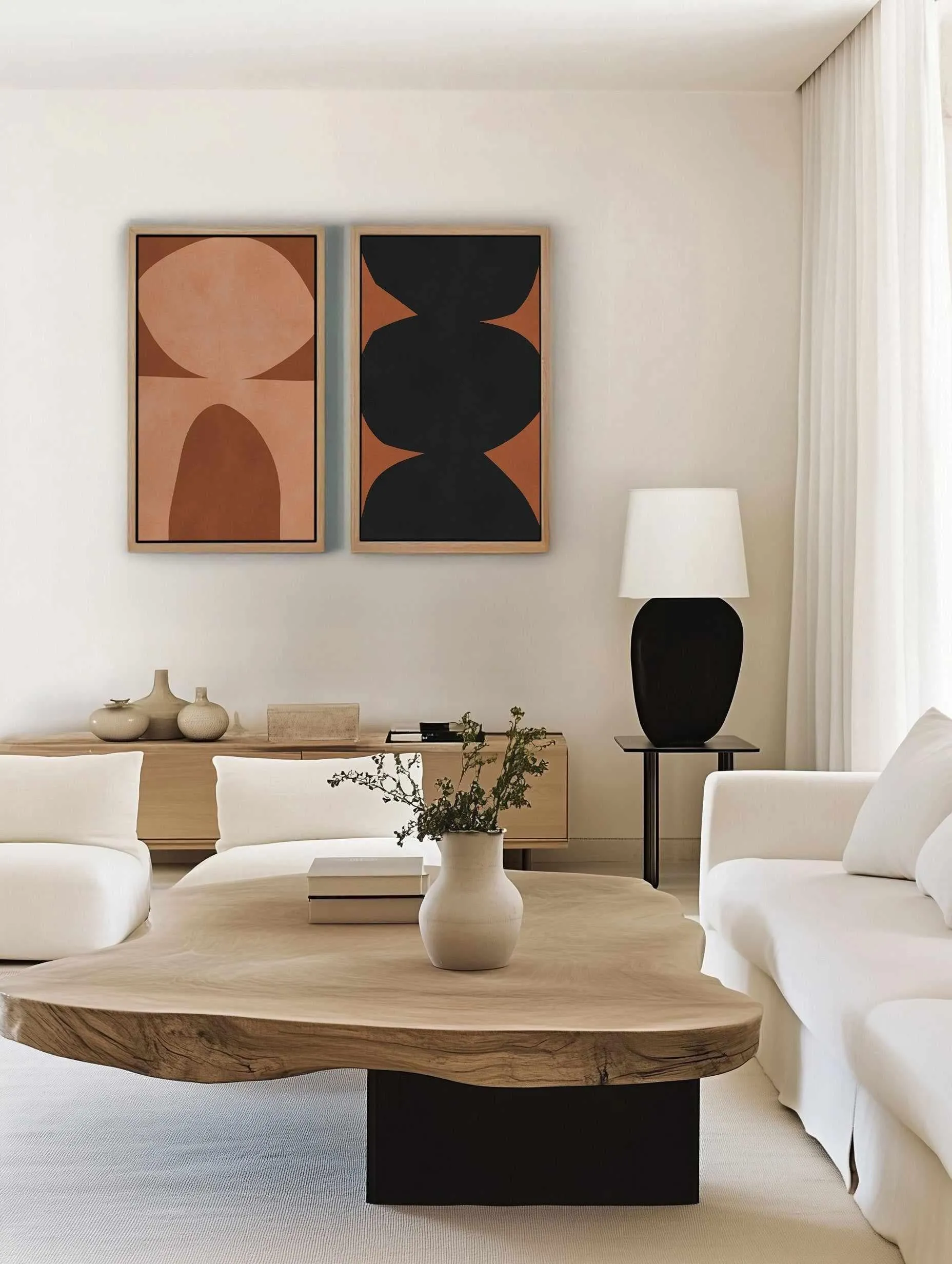 Tribal and abstract 5 | Framed Canvas Art Print