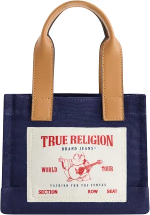 True Religion Tote Bag, Women's Mini Travel Shoulder Bag with Adjustable Strap