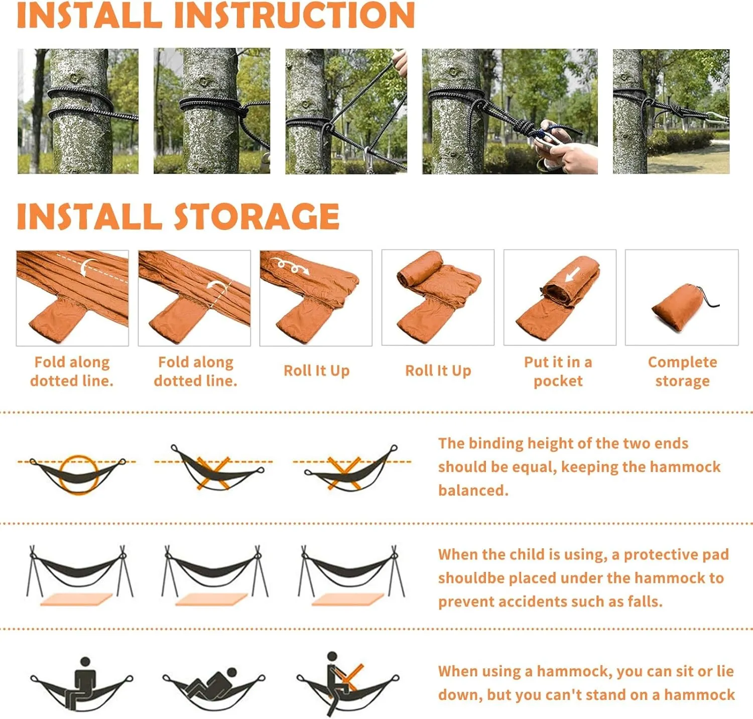 Ultra-Durable Portable Hammock for Camping Outdoor Enthusiasts Lightweight Travel Hammock Quick Setup Garden and Tree Hammock Stripe Ideal for Backpacking, Hiking & Relaxation