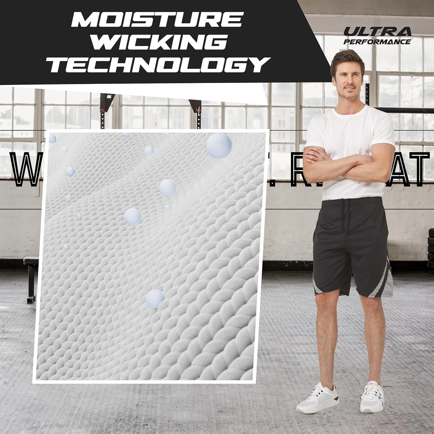 Ultra Performance 5 Pack Mens Shorts, Athletic Gym Shorts Workout Basketball Shorts for Men, SM - 5X