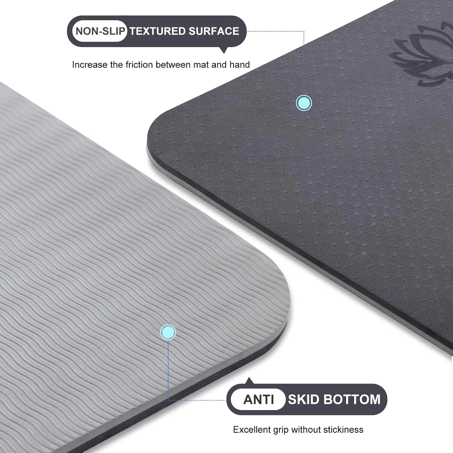 UMINEUX Yoga Mat Extra Thick 1/3'' Non Slip Yoga Mats for Women Eco Friendly TPE Fitness Exercise Mat with Carrying Sling & Storage Bag