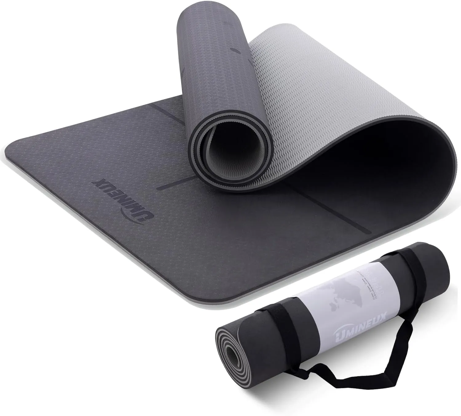 UMINEUX Yoga Mat Extra Thick 1/3'' Non Slip Yoga Mats for Women Eco Friendly TPE Fitness Exercise Mat with Carrying Sling & Storage Bag