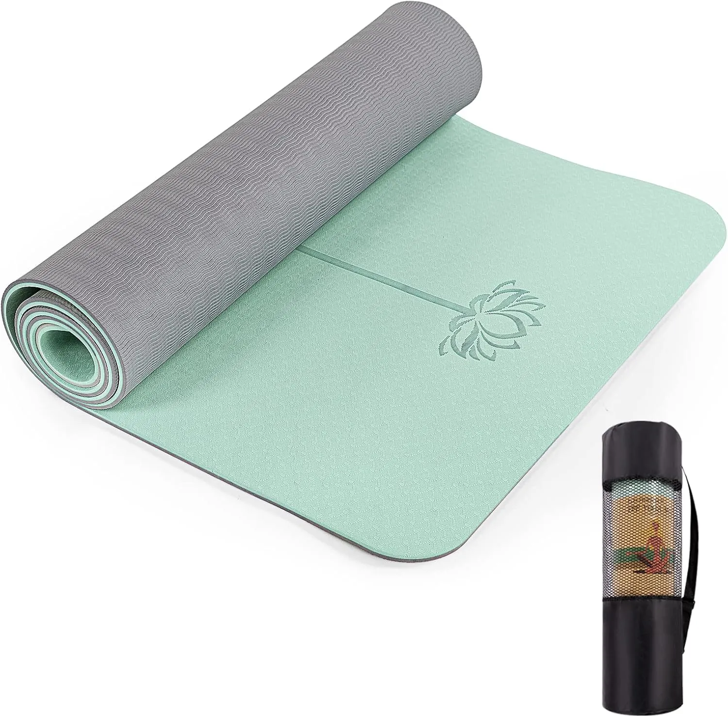 UMINEUX Yoga Mat Extra Thick 1/3'' Non Slip Yoga Mats for Women Eco Friendly TPE Fitness Exercise Mat with Carrying Sling & Storage Bag