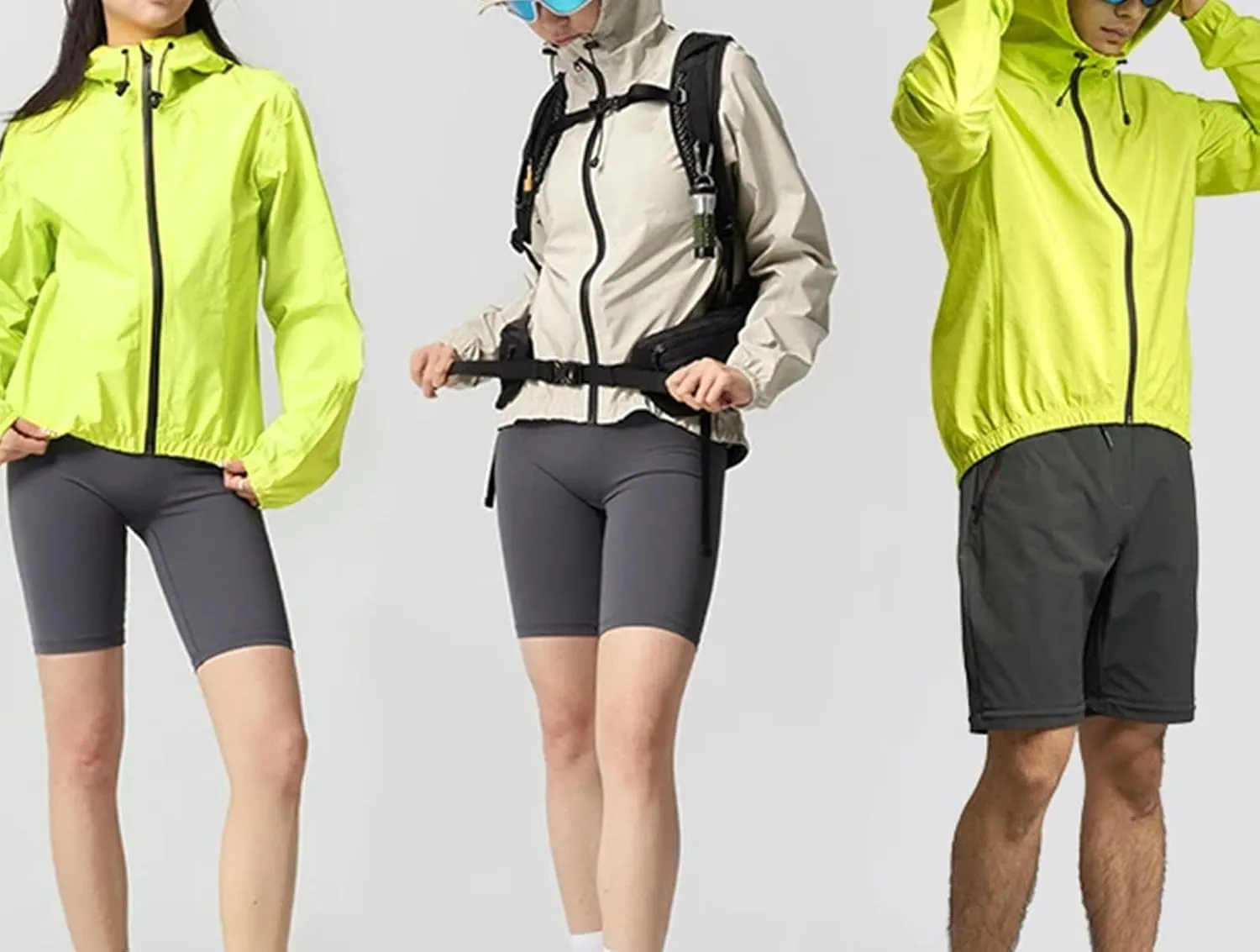 Unisex Cycling Weather-Ready Coat - Hooded Leisure Jacket for Trekking & Sports