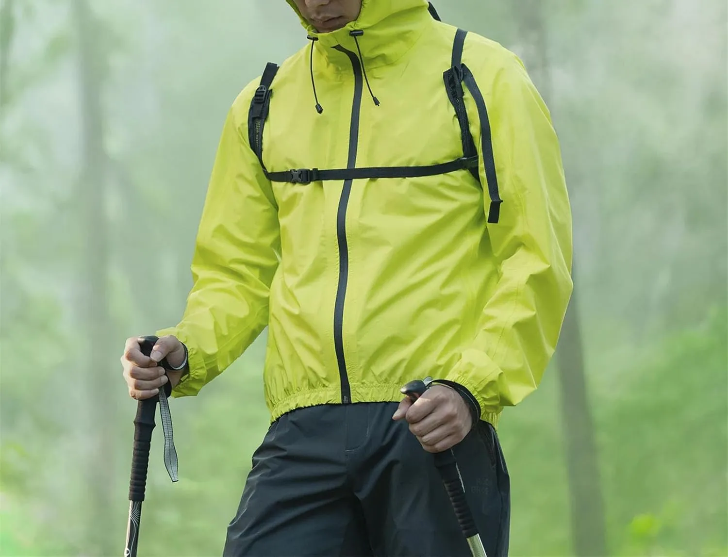 Unisex Cycling Weather-Ready Coat - Hooded Leisure Jacket for Trekking & Sports