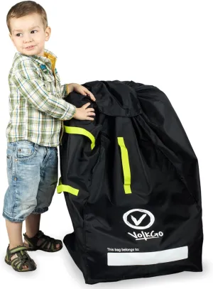 V VOLKGO Car Seat Travel Bag for Airplane - Backpack Padded Shoulder Straps Cover for Airplane. Gate Check Bag, Car Seat Bags For Air Travel, Fits all Carriers, Bags for Airtravel.