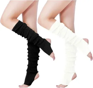 v28 Women’s Neon Knit Leg Warmer for 80s Party Dance Sports Yoga