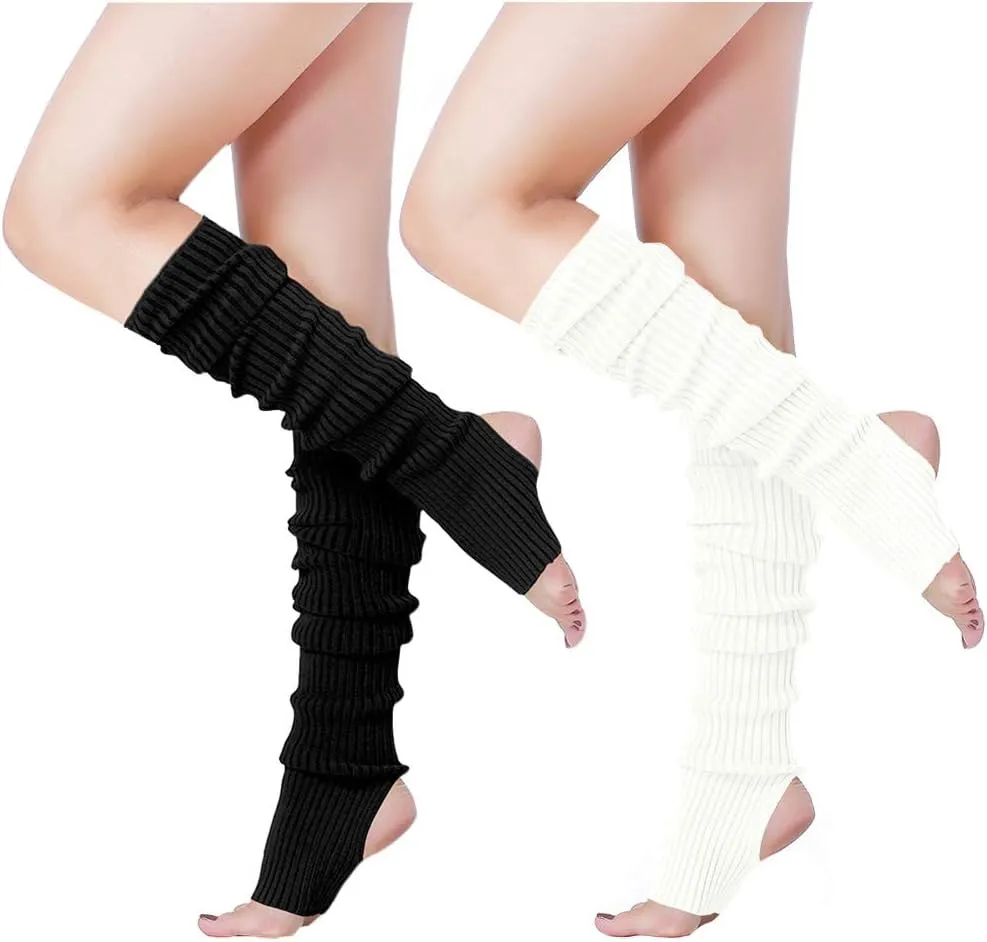 v28 Women’s Neon Knit Leg Warmer for 80s Party Dance Sports Yoga
