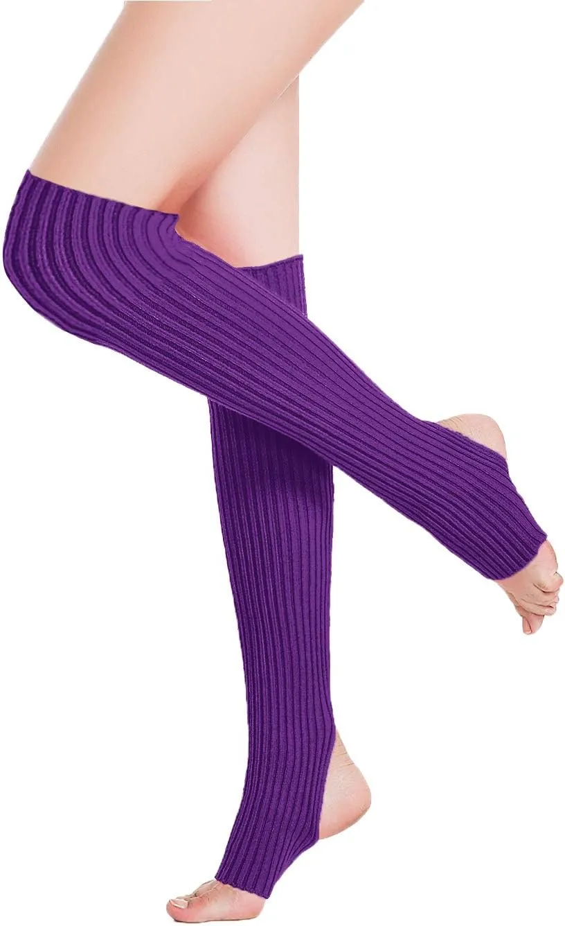 v28 Women’s Neon Knit Leg Warmer for 80s Party Dance Sports Yoga