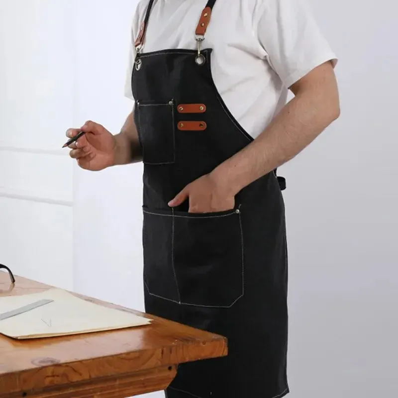 Versatile Canvas Apron Kitchen Garden Work  Style