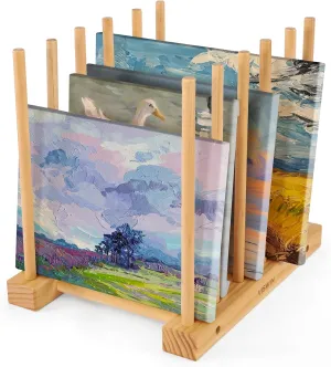 VISWIN Wooden Tabletop Art Rack - Print Rack, Art Storage Rack, Art Storage Organizer, Art Drying Rack, Drying Rack Art, Art Rack for Canvas, Artwork, Prints, Panels, Posters, Art Shows & Galleries