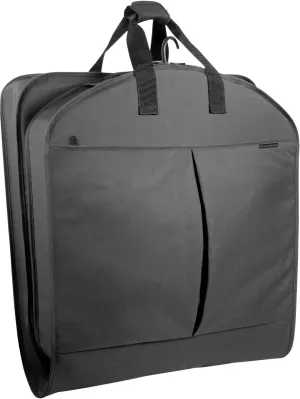 WallyBags® 52” Deluxe Travel Carry-On Garment Bag with Two Pockets, Perfect for Dresses, Suits, Men and Women, Black